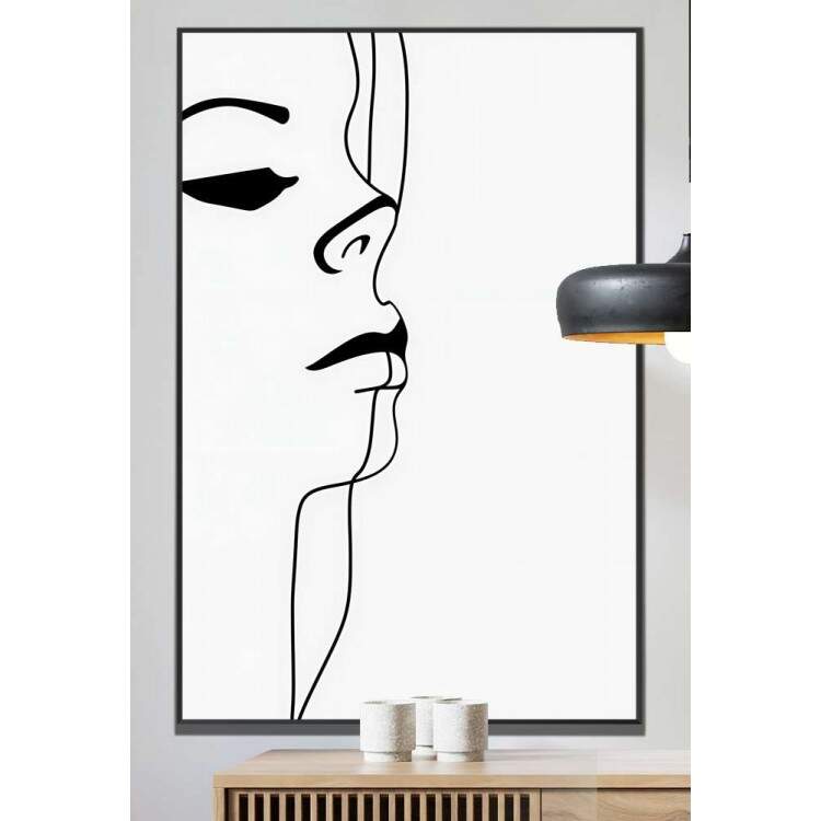 Quadro Decorativo Minimalista Fine Line De Mulher