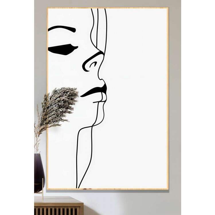 Quadro Decorativo Minimalista Fine Line De Mulher