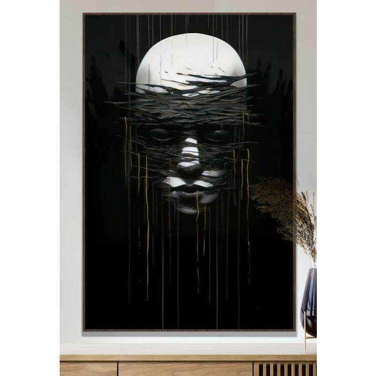 Quadro Decorativo Rosto Sombrio