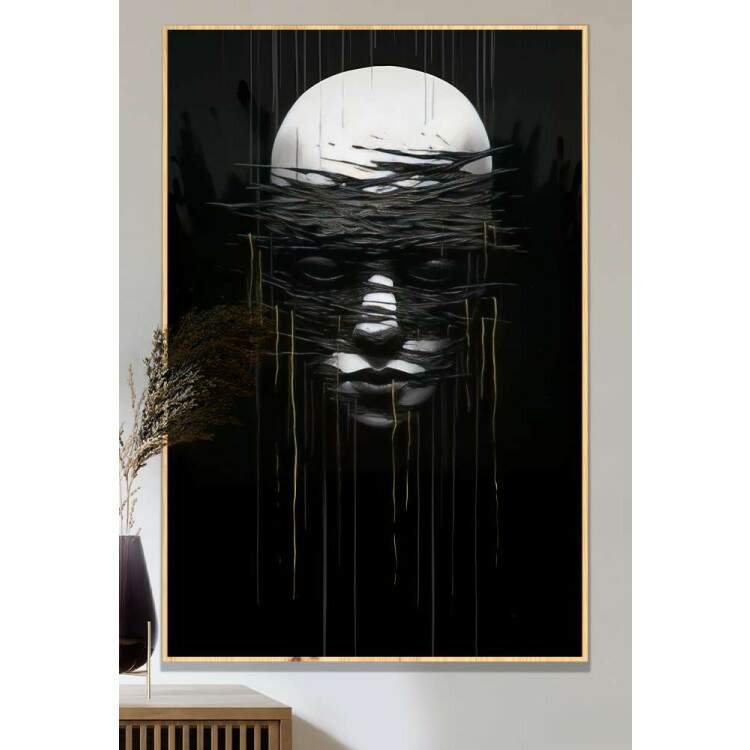 Quadro Decorativo Rosto Sombrio