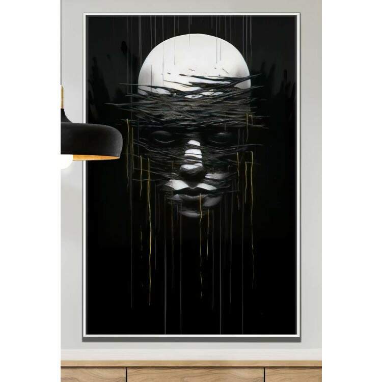 Quadro Decorativo Rosto Sombrio