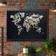 Quadro Decorativo Dinheiro em Forma de Mapa do Mundo