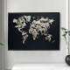 Quadro Decorativo Dinheiro em Forma de Mapa do Mundo