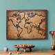 Quadro Decorativo Mapa-M�ndi Estilo Retr�