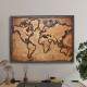 Quadro Decorativo Mapa-M�ndi Estilo Retr�