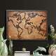 Quadro Decorativo Mapa-M�ndi Estilo Retr�