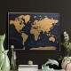 Quadro Decorativo Mapa-M�ndi Estilo R�stico
