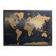 Quadro Decorativo Mapa-M�ndi Estilo R�stico