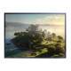 Quadro Decorativo Paisagem Chal� em Ilha Deslumbrante Repleta de �rvores com Fundo de Nascer do Sol