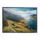 Quadro Decorativo Paisagem Chal� em Montanha Entre Estrada e Rio