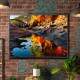 Quadro Decorativo Paisagem Montanhas e �rvores Refletindo Em Po�a D'�gua