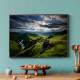 Quadro Decorativo Paisagem Montanhosa com Rios e Nuvens