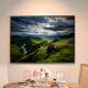 Quadro Decorativo Paisagem Montanhosa com Rios e Nuvens
