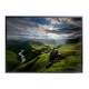 Quadro Decorativo Paisagem Montanhosa com Rios e Nuvens