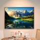 Quadro Decorativo Paisagem Montanhosa Refletindo em Rio
