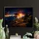 Quadro Decorativo Paisagem Topo de Montanha e P�r do Sol