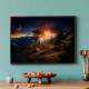 Quadro Decorativo Paisagem Topo de Montanha e P�r do Sol