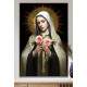 Quadro Decorativo Religioso de Santa Rita com Rosas e seu Manto