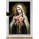 Quadro Decorativo Religioso de Santa Rita com Rosas e seu Manto