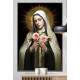 Quadro Decorativo Religioso de Santa Rita com Rosas e seu Manto