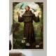 Quadro Decorativo Religioso de S�o Francisco Repleto de Pass�ros