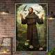 Quadro Decorativo Religioso de S�o Francisco Repleto de Pass�ros