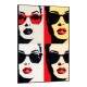 Quadro Decorativo Pop Art Cenas Divididas em Quatro Partes em Tons Diferentes