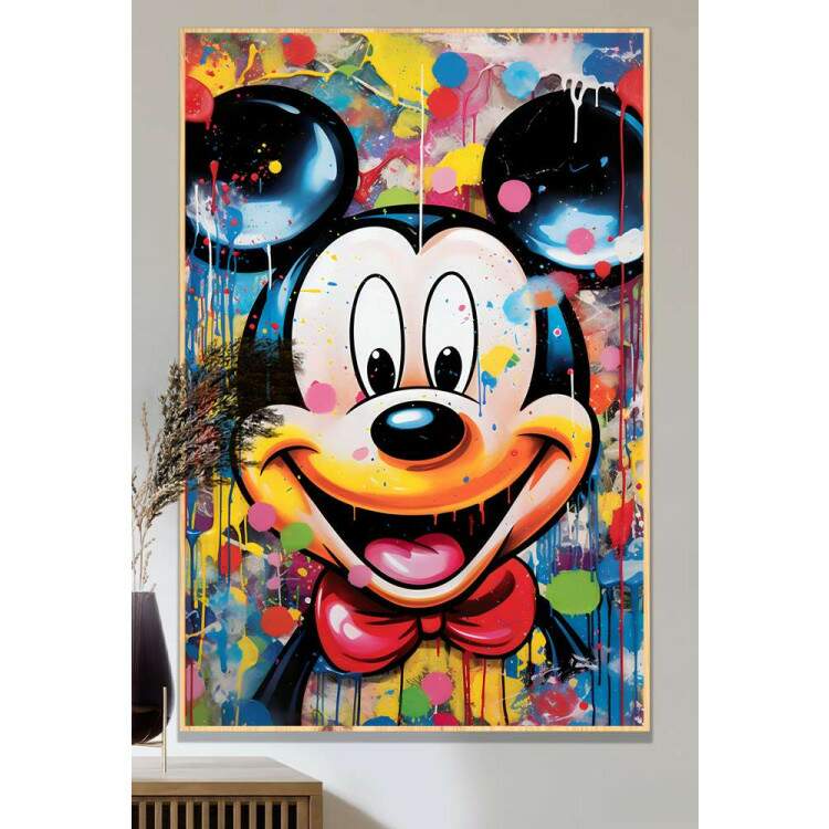 Quadro Decorativo Pop Art Inspirado em Arte do Mickey Mouse