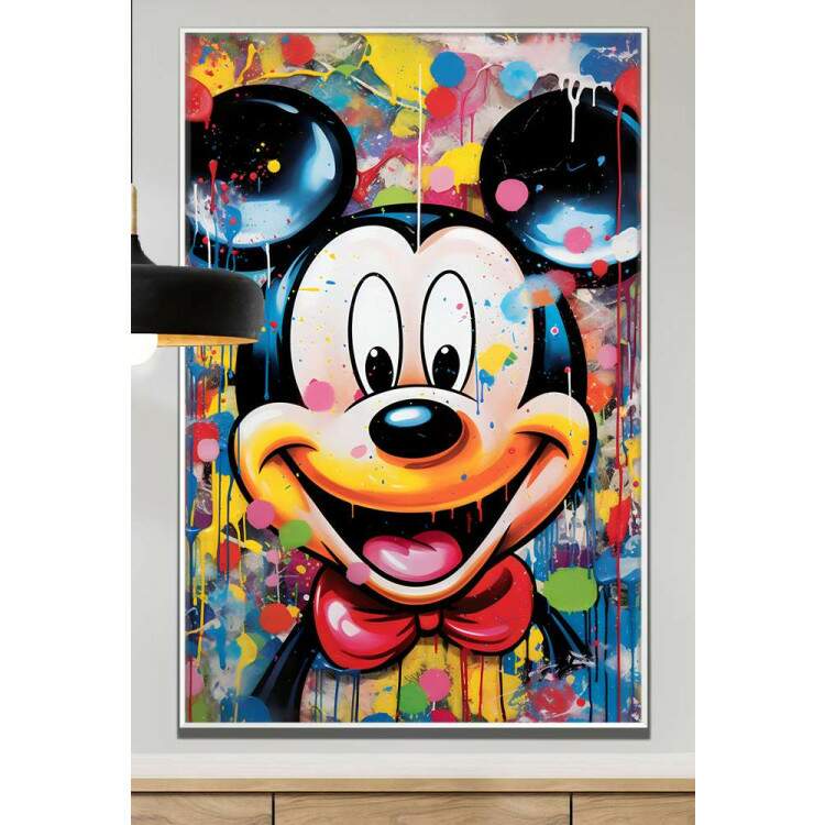 Quadro Decorativo Pop Art Inspirado em Arte do Mickey Mouse