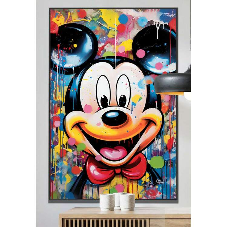 Quadro Decorativo Pop Art Inspirado em Arte do Mickey Mouse