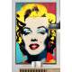 Quadro Decorativo Pop Art Marilyn Monroe Fundo Azul Vermelho