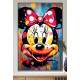 Quadro Decorativo Pop Art Minnie Mouse Respingos de Tinta