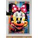 Quadro Decorativo Pop Art Minnie Mouse Respingos de Tinta