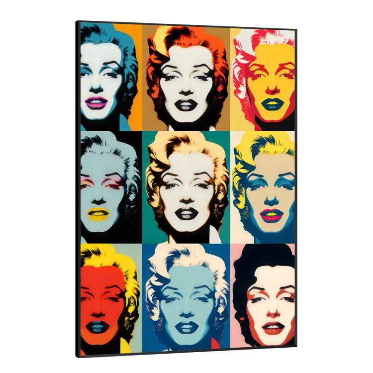 Quadro Decorativo Pop Art Inspirao na Marilyn Monroe em Diversas Cores