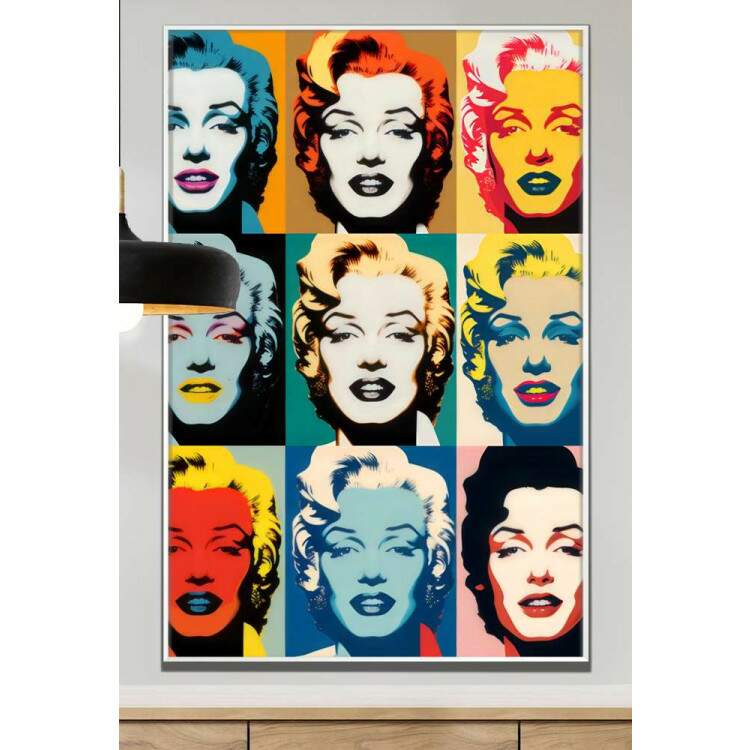 Quadro Decorativo Pop Art Inspirao na Marilyn Monroe em Diversas Cores