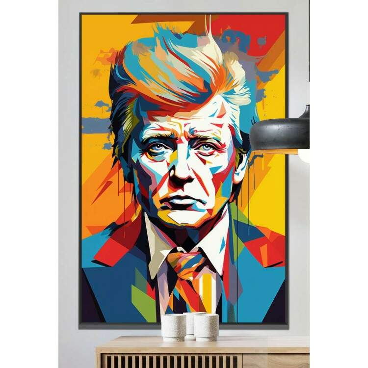 Quadro Decorativo Pop Art Inspirao no Donald Trump