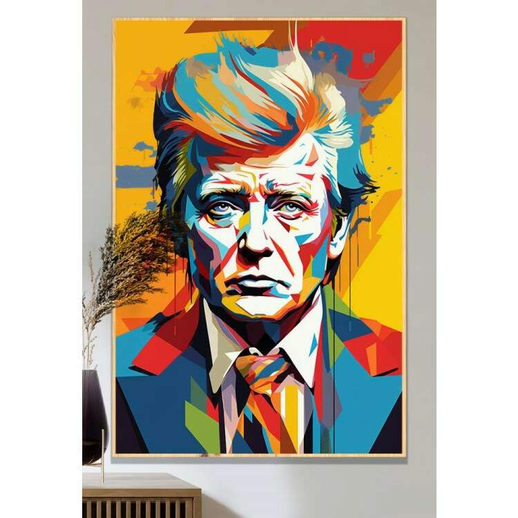 Quadro Decorativo Pop Art Inspirao no Donald Trump