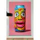 Quadro Decorativo Pop Art Lata com Inspira��o de Desenho de Rosto