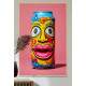Quadro Decorativo Pop Art Lata com Inspira��o de Desenho de Rosto