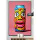 Quadro Decorativo Pop Art Lata com Inspira��o de Desenho de Rosto