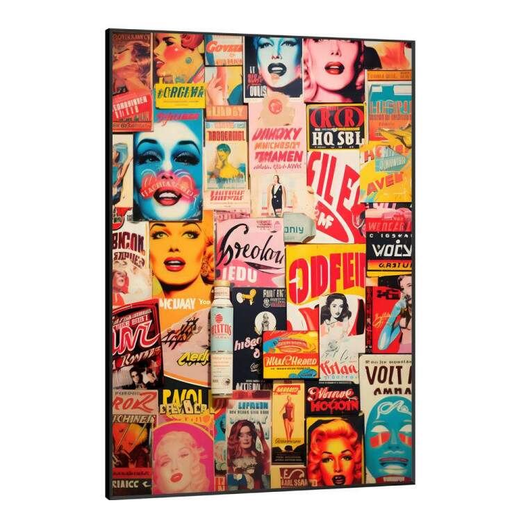 Quadro Decorativo Pop Art Revistas Estilo Retr