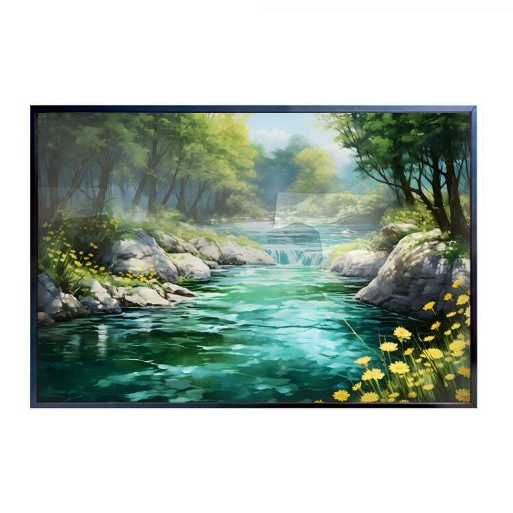Quadro Decorativo Paisagem Cachoeira com guas Cristalinas