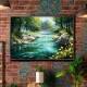 Quadro Decorativo Paisagem Cachoeira com �guas Cristalinas
