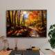 Quadro Decorativo Paisagem de Floresta Repleta de �rvores na Primavera