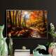 Quadro Decorativo Paisagem de Floresta Repleta de �rvores na Primavera