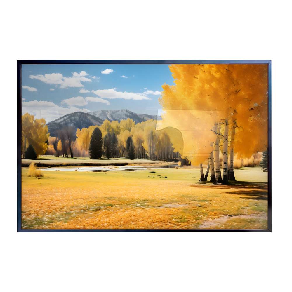 Quadro Decorativo Paisagem De rvores na Estao Primavera