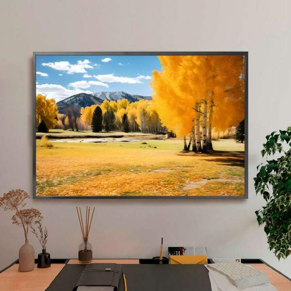 Quadro Decorativo Paisagem De rvores na Estao Primavera