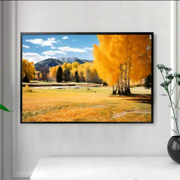 Quadro Decorativo Paisagem De rvores na Estao Primavera