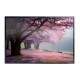 Quadro Decorativo Paisagem de �rvores na Primavera com Folhas Rosas