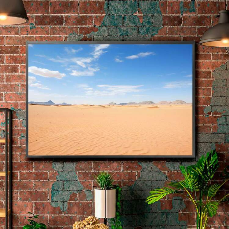 Quadro Decorativo Paisagem Deserto e Cu Azul